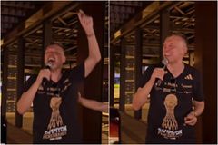 Είναι στα πάνω του είναι στ' ωραία του: Ο πρωταθλητής Γιασικεβίτσιους τραγούδησε -ξανά- Βίσση και αποθεώθηκε (vid)