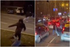 Προσοχή σκληρές εικόνες: Άγρια επεισόδια με τσεκούρια και ρόπαλα μεταξύ οπαδών Παρτιζάν και Ερυθρού Αστέρα (vids)