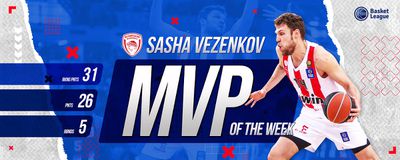 Πολυτιμότερος παίκτης για 4η φορά ο Βεζένκοφ