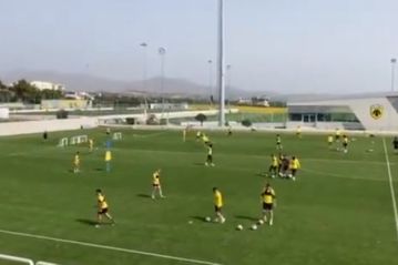 Πλάνα από την προπόνηση της ΑΕΚ στην Ολλανδία την Κυριακή (29/6)