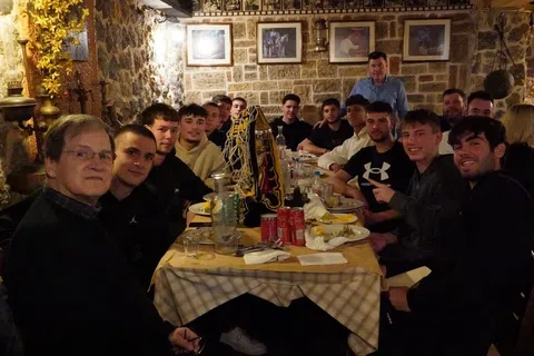 ΑΕΚ: Ο Χρήστος Νικολόπουλος στα επινίκια των πρωταθλητών Εφήβων (pic)