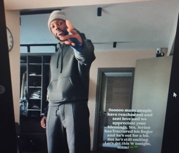 O Γκραντ δείχνει το χτυπημένο του δάχτυλο σε story της γυναίκας του-Δείτε τι γράφει (pic/vid)