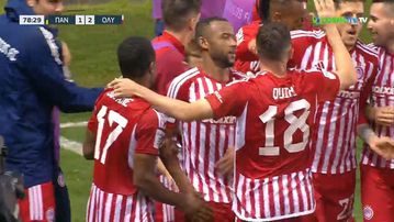 Παναιτωλικός - Ολυμπιακός: Ο Ελ Κααμπί έκανε το 1-2 μετά το τραγικό λάθος της άμυνας του Παναιτωλικού