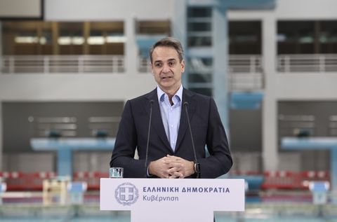 Οι ατάκες του Κυριάκου Μητσοτάκη για Ολυμπιακό και Παναθηναϊκό στην προεκλογική του συγκέντρωση