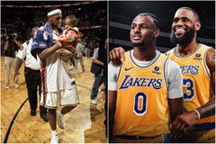 Από την αγκαλιά του πατέρα του συμπαίκτες στο ΝΒΑ - Ο Μπρόνι Τζέιμς ανήκει στους Λέικερς και η ιστορία είναι έτοιμη να... γραφτεί!