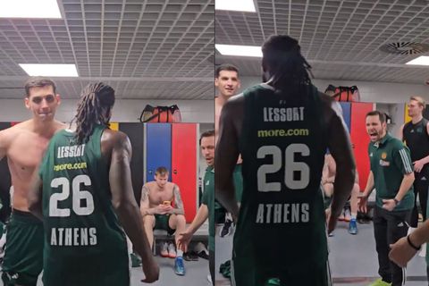 Αποθέωση για τον MVP Λεσόρ στα αποδυτήρια του Παναθηναϊκού AKTOR