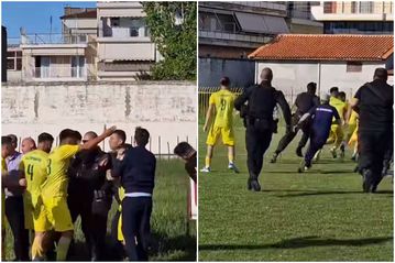 Χαμός στο Εορδαϊκός – Αστέρας Πετριτή: Έκαναν «ντου» στον διαιτητή, αποχώρησε με τη συνοδεία αστυνομικών (vids)