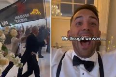 Όλα του γάμου δύσκολα: Ο γαμπρός και οι καλεσμένοι πανηγύρισαν τη νίκη των Χιτ στο παιχνίδι που... έχασαν (vid)