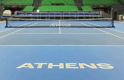 Το T-Center «ντύθηκε» στα χρώματα του ATP 250 της Αθήνας