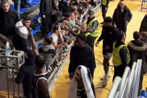 Λεκτική επίθεση οπαδού της Παρτιζάν στον Ταϊρίκ Τζόουνς μετά τη νίκη επί της Σπλιτ (vid)