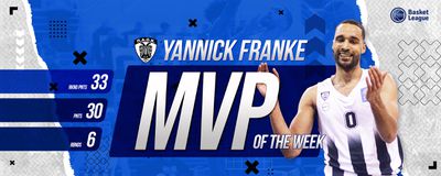 MVP της 14ης αγωνιστικής της Basket League ο Φράνκε του ΠΑΟΚ