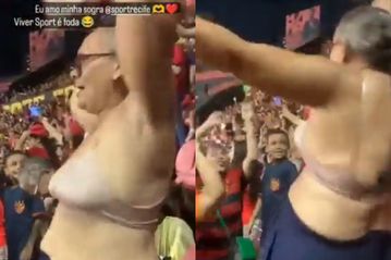 Γαμπρός έκανε viral την πεθερά του που έκανε στριπτίζ στις κερκίδες γιορτάζοντας για την ομάδα τους (vid)