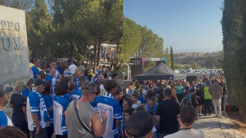 Πλήθος κόσμου έξω από το «Σπ. Κυπριανού» για το Κύπρος - Ελλάδα (vid)