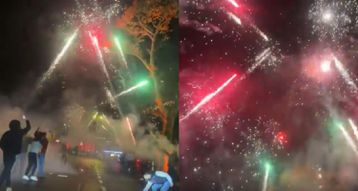 Οπαδοί της Γαλατάσαραϊ πέταξαν φωτοβολίδες έξω από το ξενοδοχείο της Λίβερπουλ (vid)