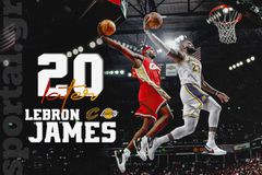 Deja vu - 20 χρόνια μετά: Ο ΛεΜπρόν, την ίδια μέρα, στην ίδια πόλη, έκανε το ίδιο κάρφωμα με τα ίδια παπούτσια