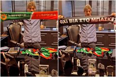 Ο Γιαννακόπουλος ήθελε να πάει στο ΣΕΦ με κασκόλ «Όχι βία στο μπάσκετ» (vid)