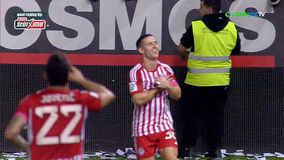 Ωραία συνεργασία Μασούρα - Ποντένσε για το 1-0 του Ολυμπιακού