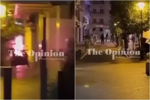 Βίντεο ντοκουμέντο: Η στιγμή που χούλγικαν εισβάλουν σε κλαμπ με τσεκούρια, πυρσούς και μπουκάλια στη Θεσσαλονίκη (vid)