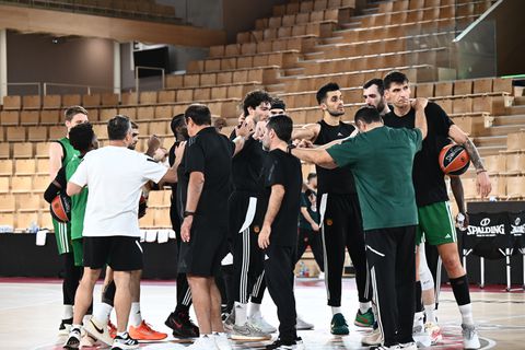 Προπονήθηκε ο Παναθηναϊκός στο Salle Gaston Medecin - Οι αμφίβολοι ενόψει Μονακό (pics)