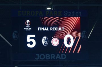 Τα highlights από τη «βαριά» ήττα του Ολυμπιακού εναντίον της Φράιμπουργκ (vid)