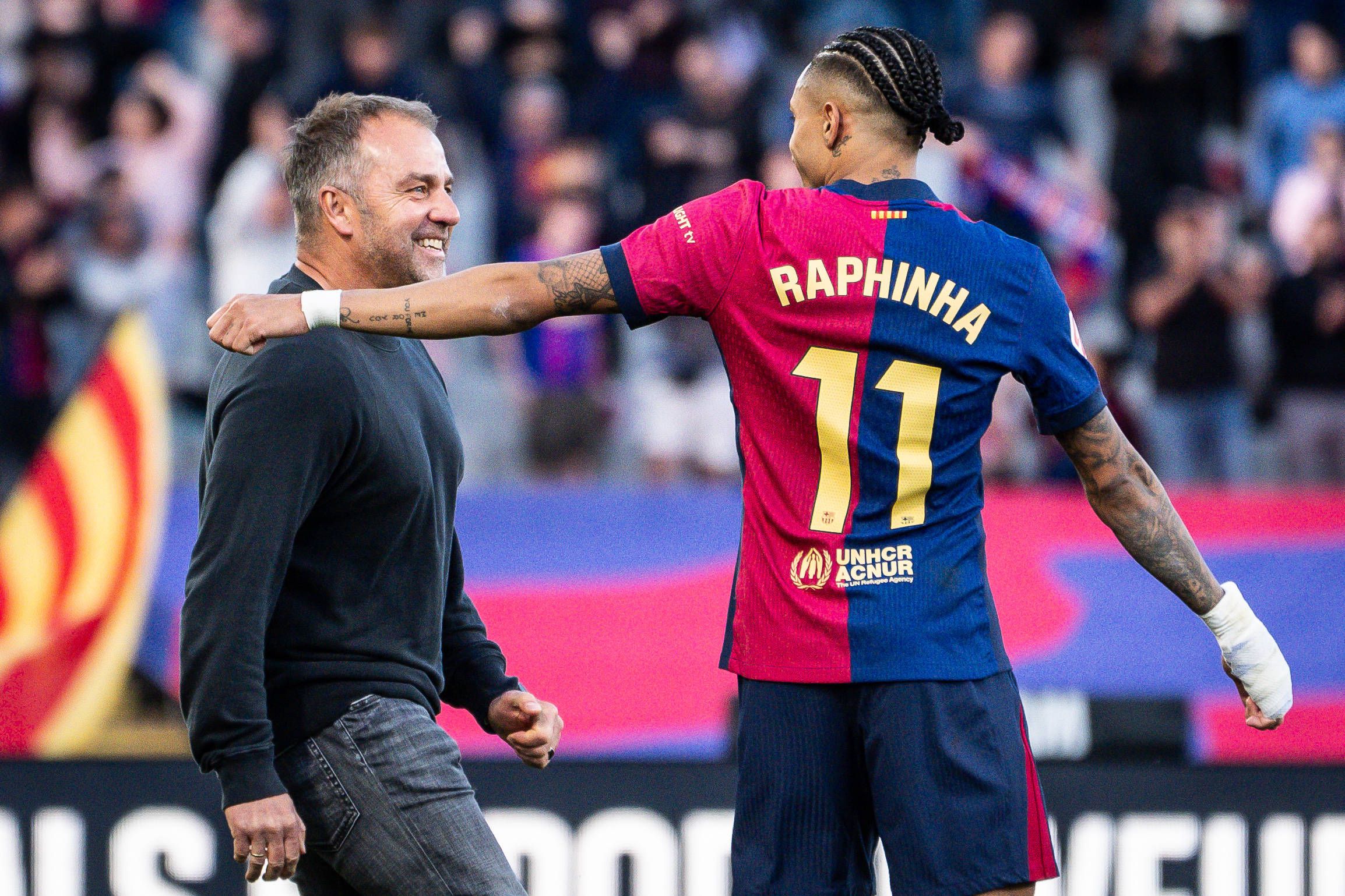 Τι είπε ο Ραφίνια στον βουρκωμένο Φλικ μετά τη νίκη της Μπαρτσελόνα (vid)