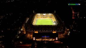 Πανοραμικό πλάνο από την OPAP Arena μετά τη νίκη της ΑΕΚ επί του Ολυμπιακού