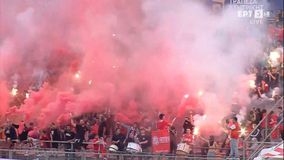 Εντυπωσιακή ατμόσφαιρα από τους οπαδούς του Πανσερραϊκού