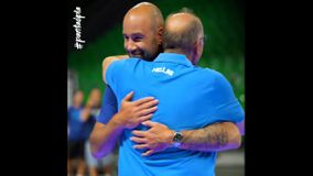 Eθνική ομάδα: Ο θερμός εναγκαλισμός του Λιόλιου με τον Σπανούλη (vid)