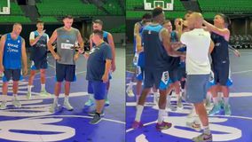 Το... γλέντι στην προπόνηση της Εθνικής για τα 35α γενέθλια του Παπανικολάου (vid)