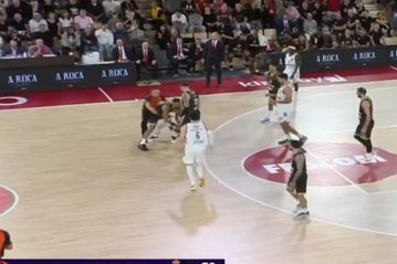 Σύρραξη στο φινάλε του Μονακό - Παναθηναϊκός: Αρπάχτηκαν Οκόμπο και Σλούκας (vid)