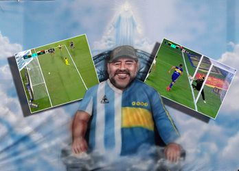🎥 | Bizarre 'net-niet-goal' in Argentinië gaat de wereld over: 'Maradona hield die bal tegen, de Hand van God'