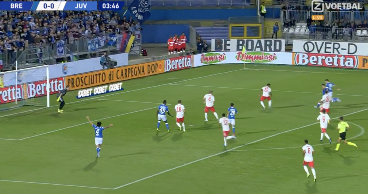 Matthijs de Ligt ziet Brescia al na 4 minuten de 1-0 binnen janken (video)