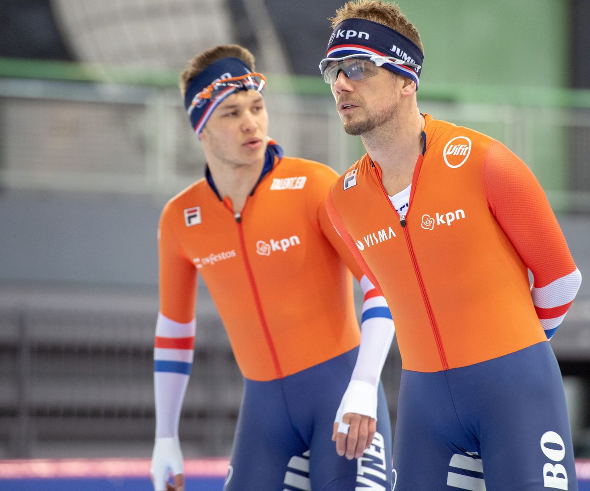 Nederlandse schaatsers overtuigend naar zege op ploegenachtervolging
