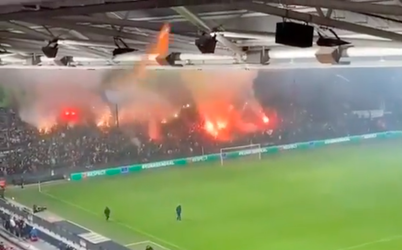 🎥 | Verschrikkelijke beelden: vuurpijl raakt Feyenoord-fan in De Kuip