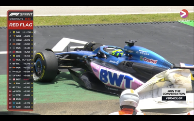 🎥 | Ouch! Crashende Esteban Ocon zorgt voor rode vlag in Sprint Shootout