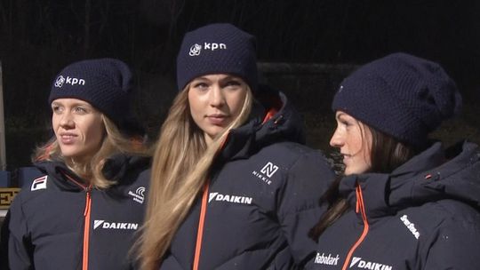 Nederlandse vrouwen rijden naar goud op teamsprint