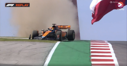 🎥 | Whoa... Oscar Piastri maait het gras op Circuit of The Americas