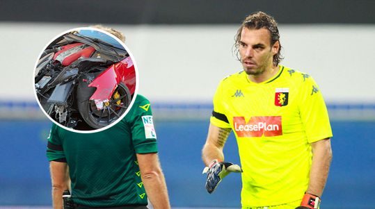 📸 | Ferrari van Genoa-doelman compleet vernield na dom ongelukje
