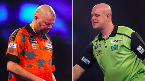 PC11: 'Barney' geeft op, wéér een verschrikkelijk pak slaag voor Van Gerwen