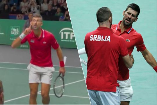 Novak Djokovic ruziet met Engelse fans tijdens Davis Cup: 'Hou jullie mond, wees stil'