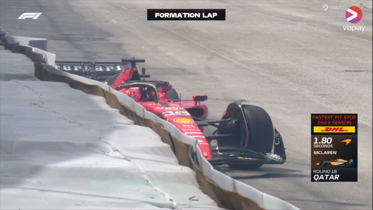 🎥 | Charles Leclerc knalt vlak vóór de GP van Brazilië met zijn Ferrari in de muur