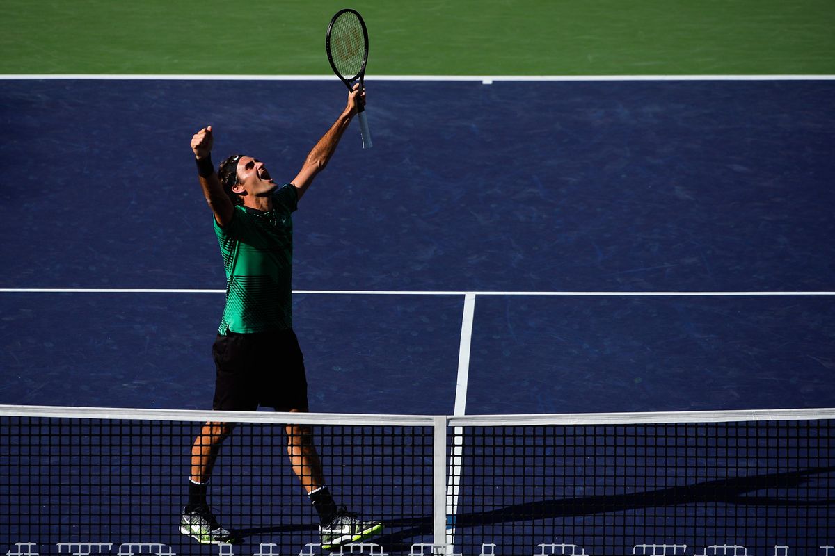 Federer wint 'Zwitsers onderonsje' en schrijft Indian Wells op zijn naam