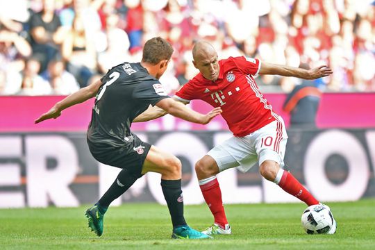 Robben houdt het maar een uur vol, Bayern gelijk