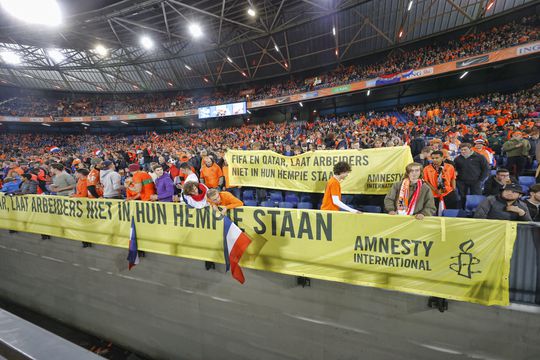 📸 | Amnesty vraagt bij Nederland - Gibraltar aandacht voor situatie in Qatar