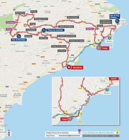 Vuelta etappe 2: Flinke tocht door het binnenland met aardig wat klimmetjes