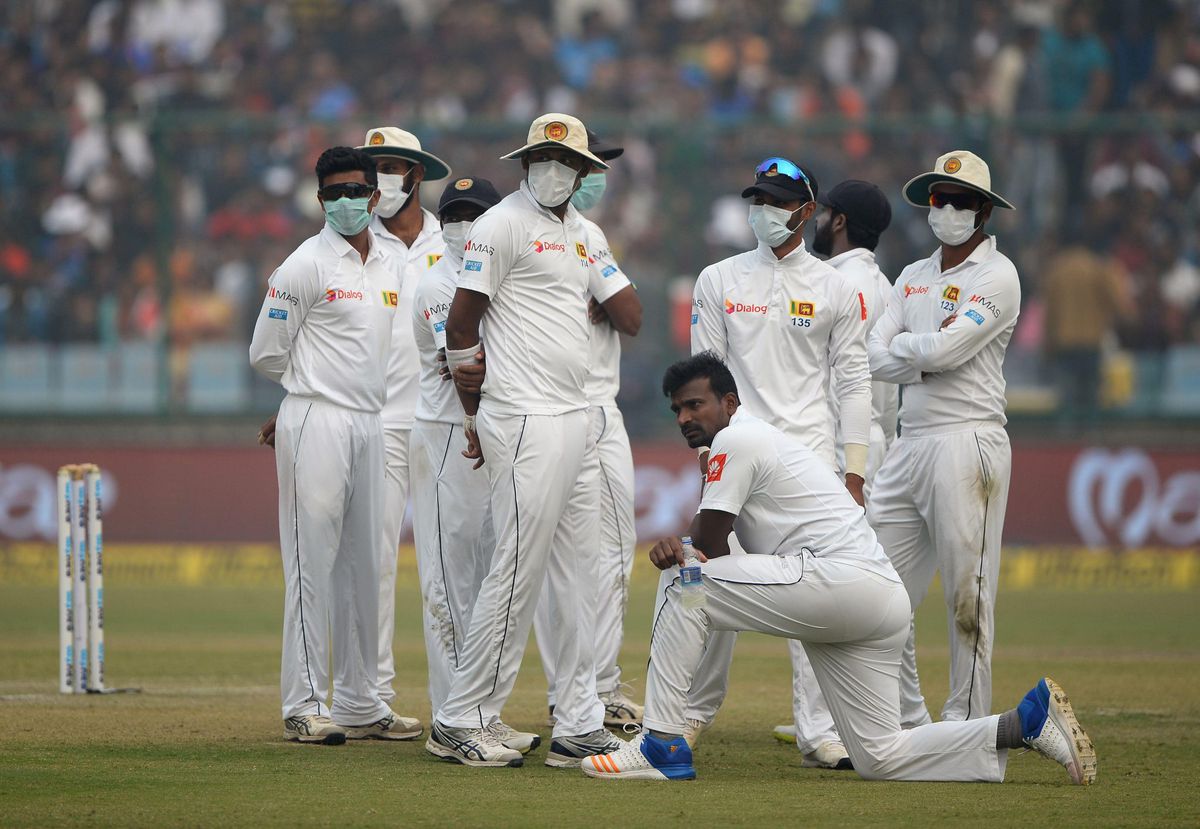 WTF! Cricketers moeten overgeven door smog in India
