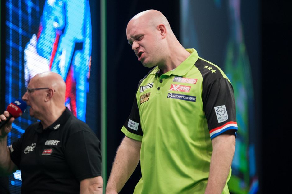 Van Gerwen gooit al 10 wedstrijden op rij niet meer boven de 100 gemiddeld