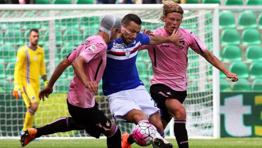 Palermo wint van Sampdoria en stelt degradatie uit
