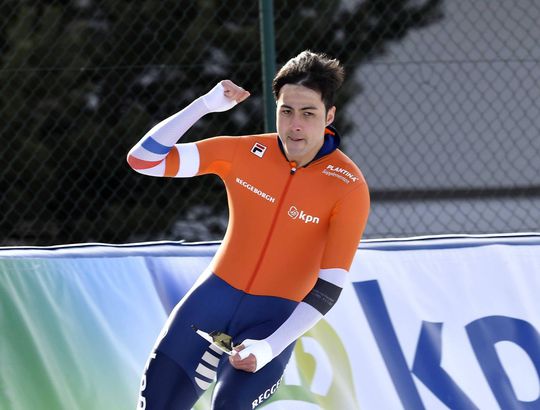 Compleet Nederlands podium op 1000 meter in Hamar: Verbij klopt Krol én Nuis