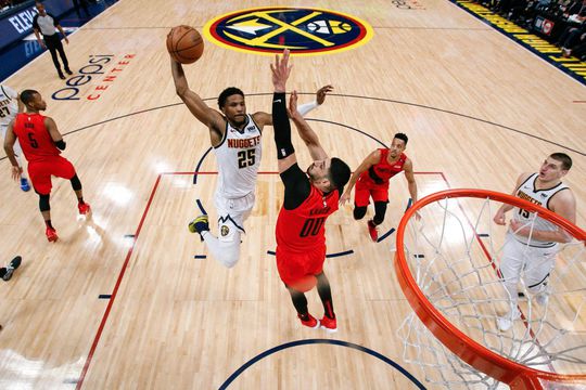 De Blazers en de Nuggets staan weer gelijk in play-offs: 1-1